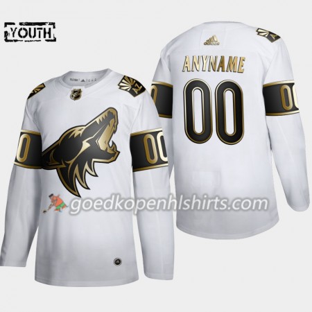 Arizona Coyotes Custom Adidas 2019-2020 Golden Edition Wit Authentic Shirt - Kinderen